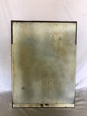 VTG Recessed Medicine Cabinet Beveled Mirror Chrome Sconces Old Metal 613-23B