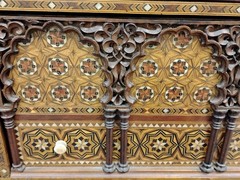 Syrian Style Marquetry Cabinet On Table