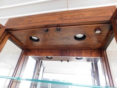 Henredon Scene One Campaign Style Light 2 Pc Curio Cabinet 82″h X 32″w “A”