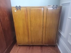 Antique Chinese Cabinet Armoire Lacquer Taborate Shandong Province Kuang Hsu