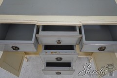 L60315: French Louis XV Paint Decorated Server Console Cabinet