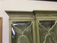 Karges Green and Gold Chinoiserie China Cabinet