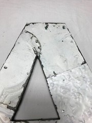 Decorative Salvage Tin Ceiling 16″ Patchwork White Metal VTG Letter A 1617-23B