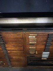 Hamilton MFG 50 CO Drawer Typeset Blueprint Printers Cabinet Antique Solid Wood