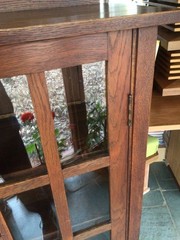 Stickley Antique Oak and Glass Two-Door China Cabinet #820
