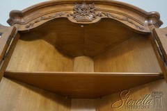 62196: DON ROUSSEAU Attributed Country French Walnut Corner Cabinet