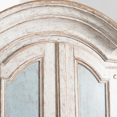Early 19th Century Large Swedish Blue & White Swedish Corner Cabinet