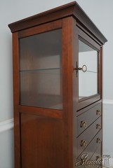L67348: GRANGE French Empire Style Cherry Jewelry Display Cabinet