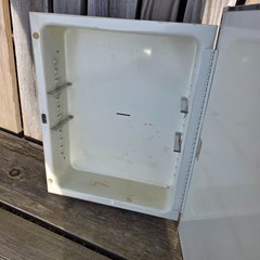 Vintage Industrial Chrome Metal Recessed Mirror Medicine Cabinet