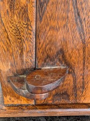 Primitive Handmade Solid Wood Hanging Apothecary Spice Cabinet Vintage Oak