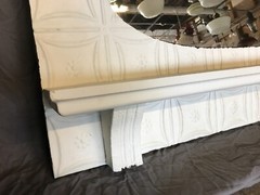 VTG Architectural 24×47 Corbel Shelf Tin Ceiling Shabby Oval Mirror Old 552-24B