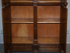 RARE DUTCH STUNNING 1940’S ORNATELY HAND CARVED CUPBOARD PART LARGE OFFICE SUITE