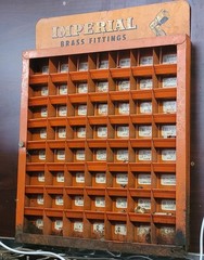 Antique Imperial Brass Fitting Organizer Retail Case