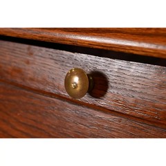 Antique Mission Oak Arts & Crafts Standing Map Case, Circa 1900