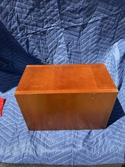 Wood Card Catalog File Drawer Desktop Organizer