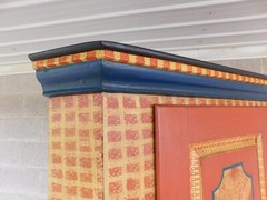 Antique 2 Piece 18th Century Grain Painted Corner Cabinet Berks Co. Pa
