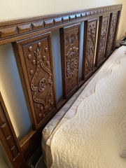 1970’s JOHN WIDDICOMB Colonial Spanish Revival Dark Walnut Bedroom Set Furniture