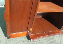 Antique Carved Rosewood Victorian Eastlake Sewing Machine Cabinet Cupboard Desk
