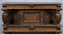 Antique Court Cupboard, Early Elizabethan, Carved Oak, 17th / 18th Century!!