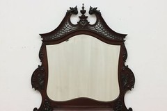 English Antique Carved Mahogany Etagere Curio or Bar Cabinet #52843
