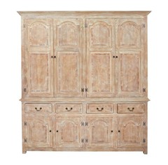ENGLISH MADE SOLID OAK HOUSEKEEPERS CUPBOARD