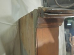 Antique Primitive Corner Cupboard Cabinet Panel 4 Door Pine Rustic