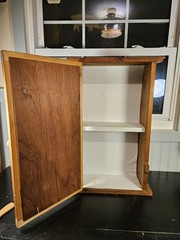 Vintage Wooden Cupboard Cabinet Hand Painted Floral Bathroom Storage