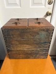 Rare Vintage Oak 4 Drawer Wooden Card Catalog File Cabinet Medical FREE SHIPPING