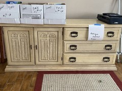 Antique Cabinet 70in X 18in X 30in