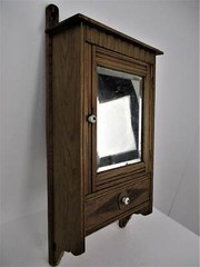 Art Deco Kitchen Apothecary Medicine Bathroom Wall Cabinet Beveled Glass Mirror