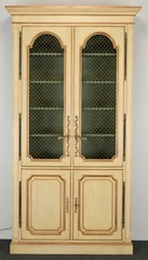 Auffray & Company French Country China Closet Display Cabinet Vitrine, 1980s