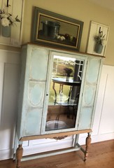 Antique China Cabinet – Glass – CUSTOM FRENCH-STYLE RESTORED