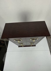 Vintage Style Card Catalog Cabinet 6 Drawer Wood Apothecary Storage Organizer