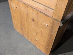 Antique Hoosier Cabinet, Kitchen Drawers, Rustic Pine, Knotted Wood, Iron Hinges