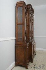 69202: KARGES Colonial Walnut Convex Glass Georgian Style Breakfront