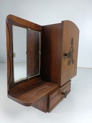 Art Deco Antique Medicine Apothecary cabinet wall hanging Bathroom Shaving cabin