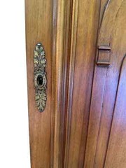 Art Nouveau Hand Carved Walnut Wood Cabinet Door