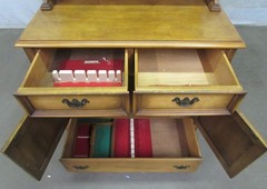 Vintage Country Style Maple Cabinet Server