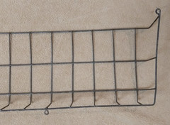 Vintage Sellers / Hoosier Cabinet Cookbook Holder Metal Wire Rack Antique 19×8