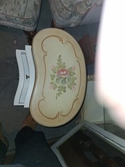 Curio cabinet And two In tables , french manufacturer , beautiful cocoa revival