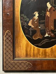 One Painted Door from a Drexel Chinoiserie Server or TV Cabinet Right Side