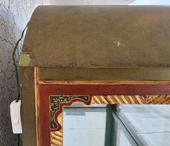 French Display Cabinet Giltwood Hand Painted Curio