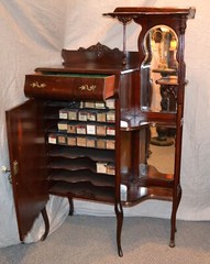 Antique Victorian Mahogany Sheet Music Cabinet