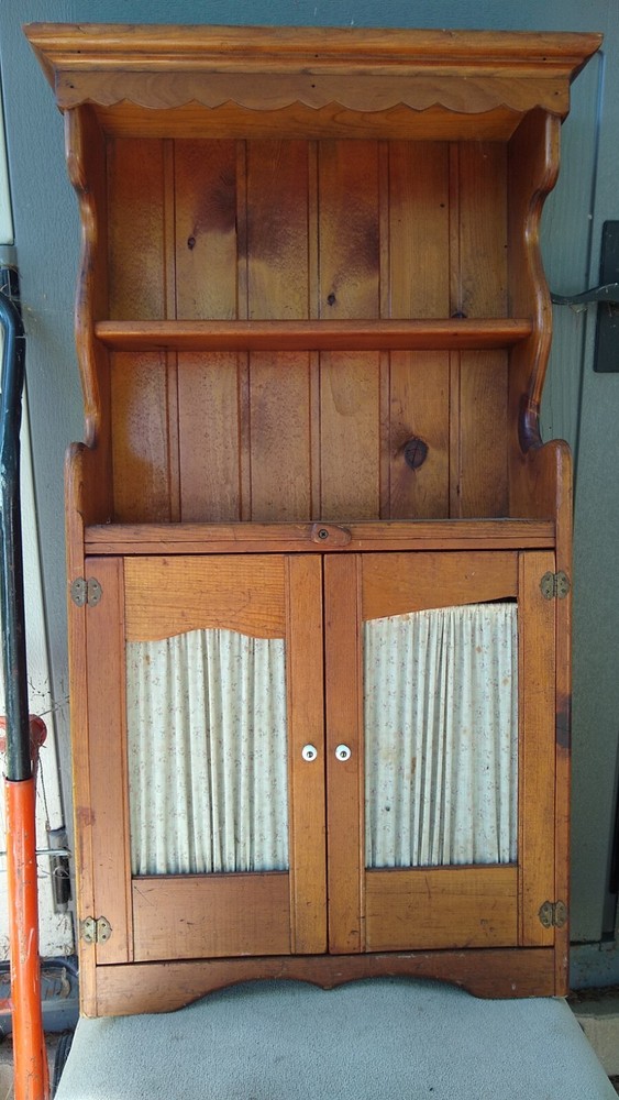 Vintage Small CHILD’s STEP-BACK CUPBOARD / Spice CABINET / Bookcase