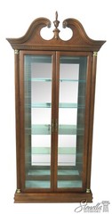 54445: PULASKI Beveled Glass 2 Door Cherry Curio Cabinet