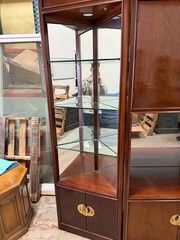 Century Chin Hua Burl Wood Nightstand & Universal Chinoiserie Cabinet Set