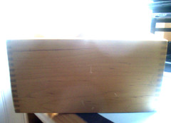Vintage wood library card file drawer box dovetailed corners Gaylord Bros. N.Y.