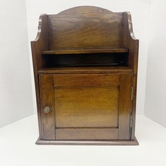 Antique Apothecary Medicine Cabinet Wood Wall Handmade Dovetail 17 x 12.5 x 7.5”