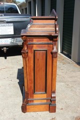Spectacular Walnut Victorian Credenza Cabinet with Fabulous Marquetry Inlay