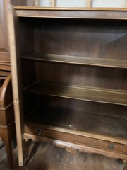 1800s burlwood cupboard/side board. Unrestored beauty. Intricate carving w/key